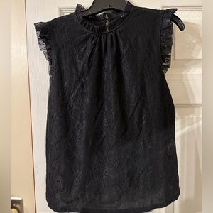Cute black lace women’s top from express size medium